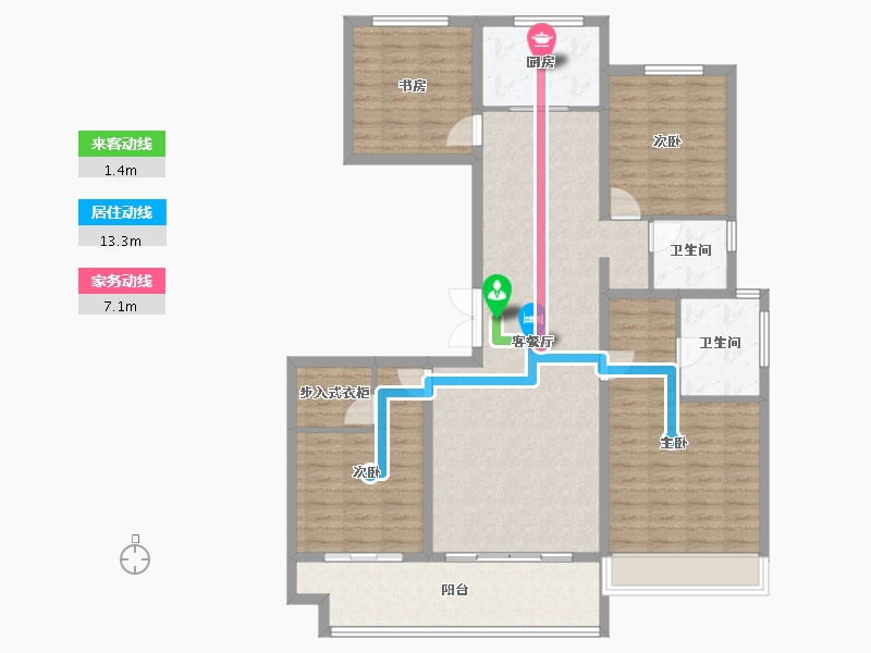 河南省-开封市-兰大豪庭-127.00-户型库-动静线