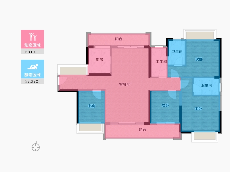 广东省-阳江市-伴山溪谷-109.02-户型库-动静分区