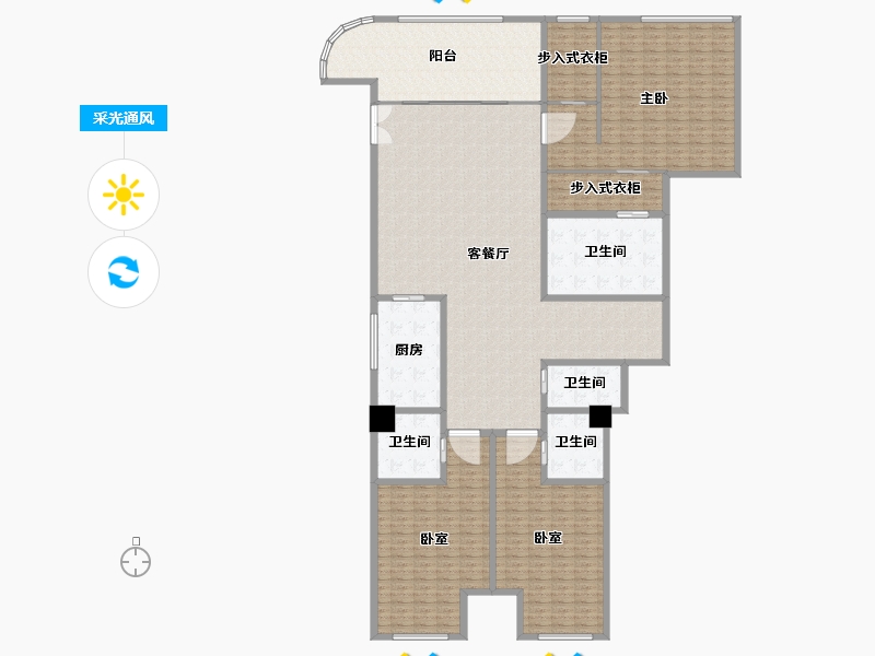 河北省-邯郸市-美食林环球中心-279.36-户型库-采光通风