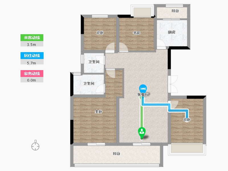 四川省-遂宁市-江山原筑-106.36-户型库-动静线