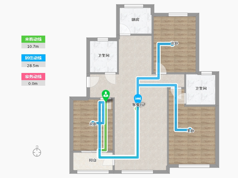 山东省-潍坊市-翰林书苑-124.00-户型库-动静线