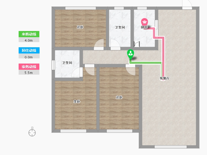 辽宁省-盘锦市-纳帕溪谷·瑞府-105.60-户型库-动静线