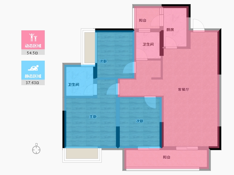 四川省-资阳市-优品道资溪学府-81.60-户型库-动静分区