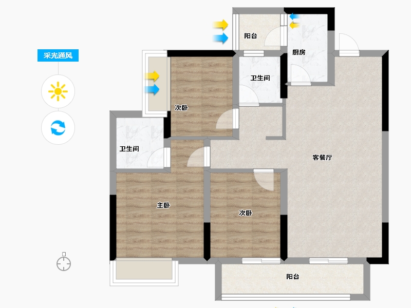 四川省-资阳市-优品道资溪学府-81.60-户型库-采光通风