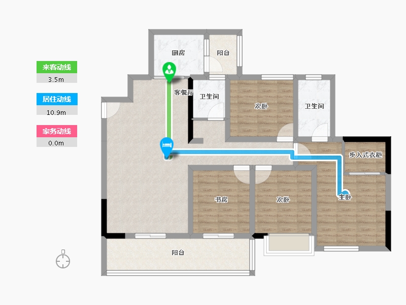 四川省-遂宁市-江山原筑-106.58-户型库-动静线