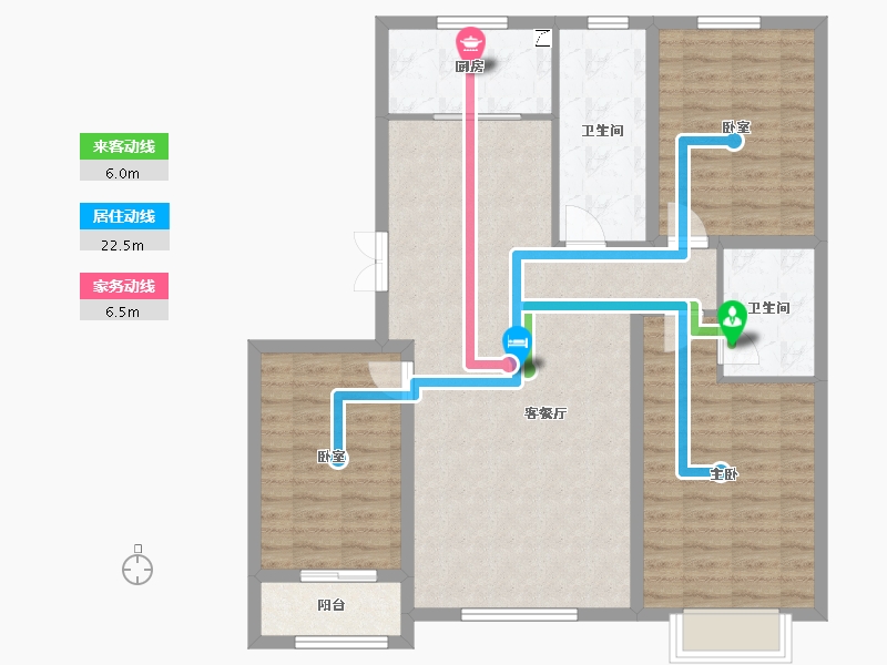 内蒙古自治区-包头市-松石御景江山-103.43-户型库-动静线