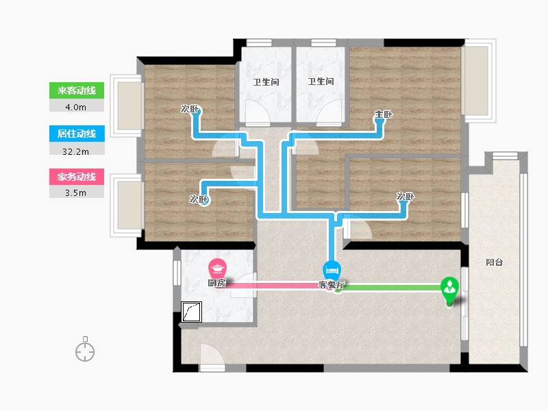 广东省-广州市-璞悦台-102.74-户型库-动静线