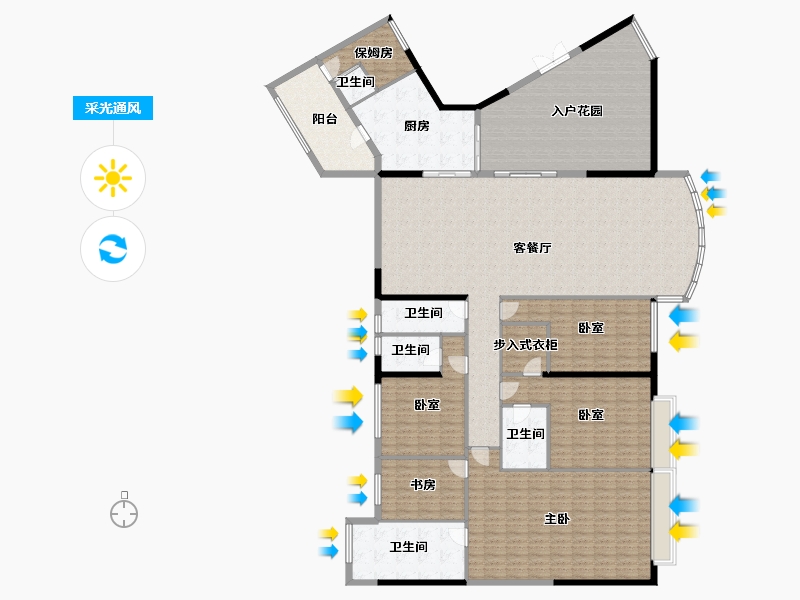 广东省-广州市-博雅首府-288.35-户型库-采光通风