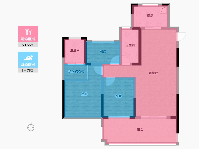 安徽省-六安市-振兴·江山赋-108.00-户型库-动静分区