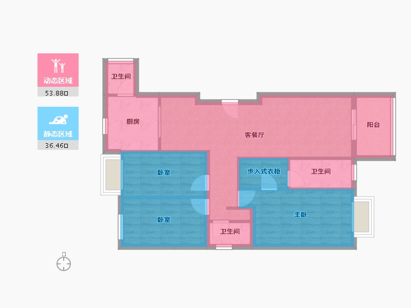 山东省-烟台市-恒信园-80.81-户型库-动静分区