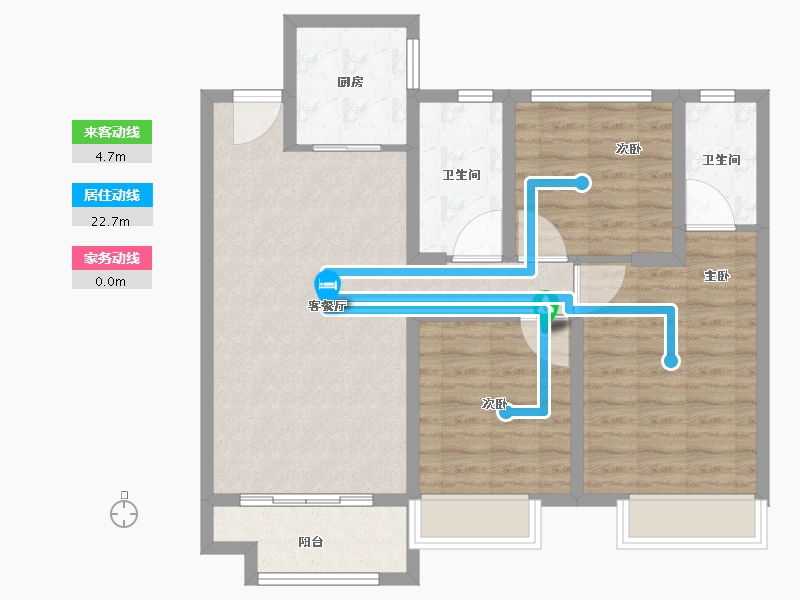 江苏省-苏州市-中梁珑璟阁-85.61-户型库-动静线