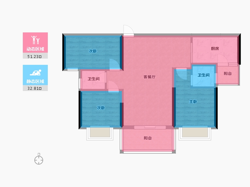 广东省-江门市-金讯豪园-80.00-户型库-动静分区