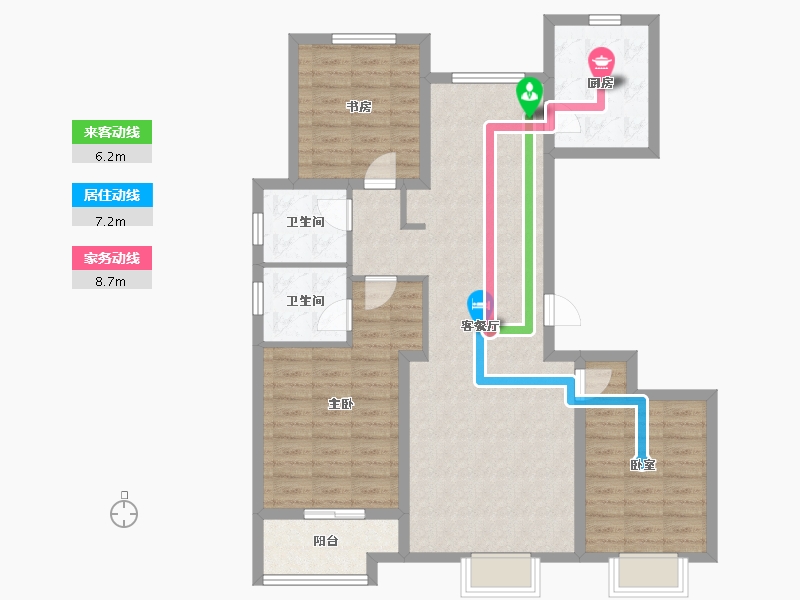 河北省-邢台市-邢台万腾御景城-101.80-户型库-动静线