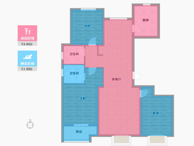 河北省-邢台市-邢台万腾御景城-101.80-户型库-动静分区