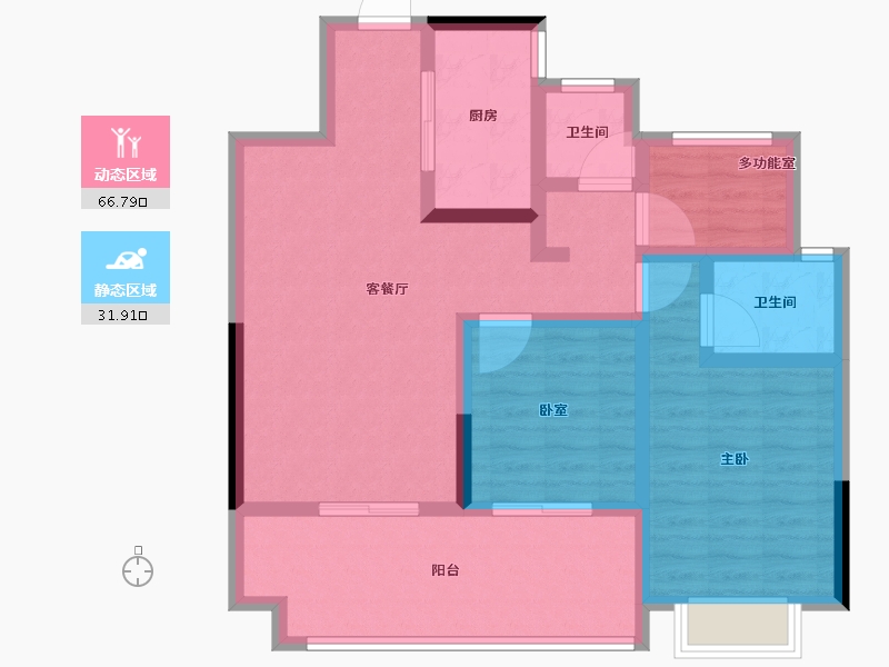 安徽省-铜陵市-中国铁建·花语未来城-87.21-户型库-动静分区