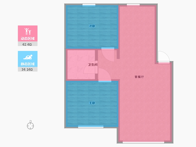 内蒙古自治区-呼和浩特市-南店滨水新村-90.00-户型库-动静分区