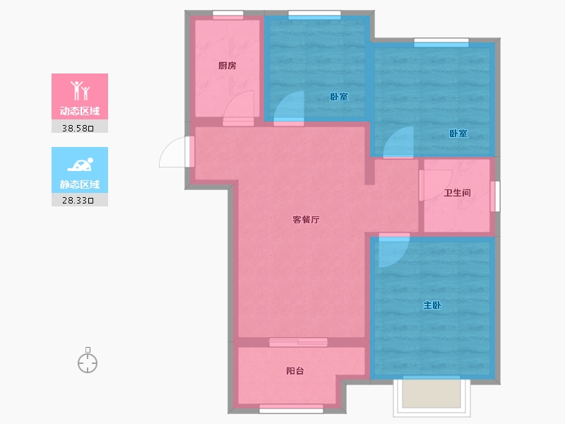 河南省-郑州市-锦艺金水湾-90.00-户型库-动静分区