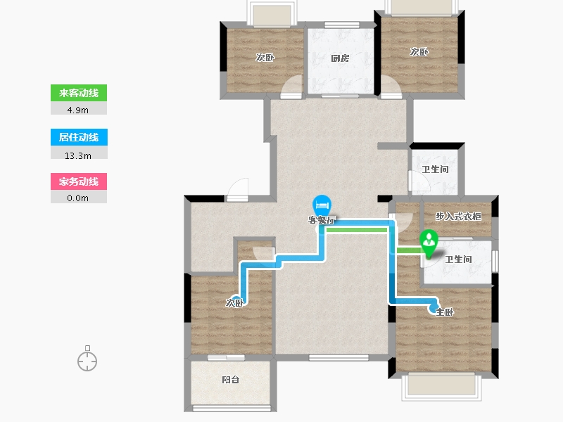 湖北省-武汉市-新城阅琨台-111.23-户型库-动静线