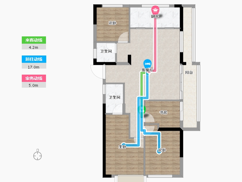 福建省-福州市-中海晋安湖叁号院-100.00-户型库-动静线