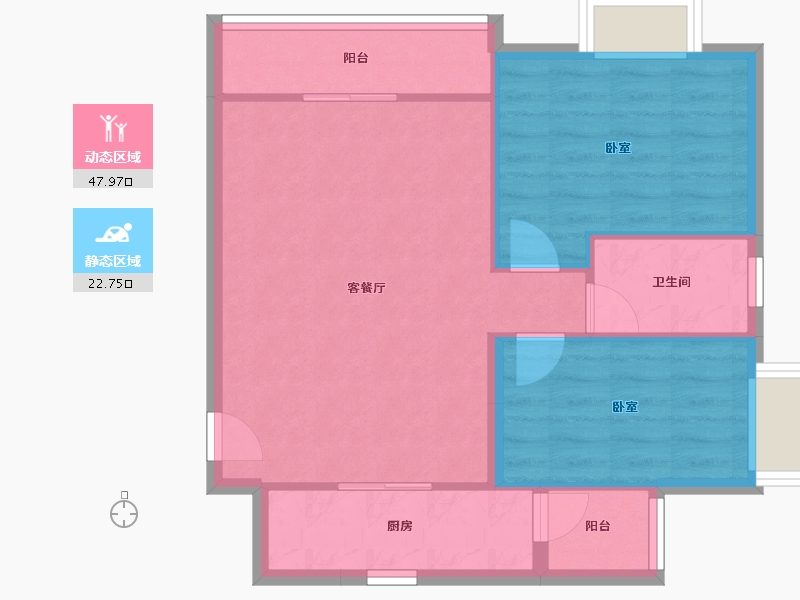 山东省-烟台市-恒信园-64.00-户型库-动静分区