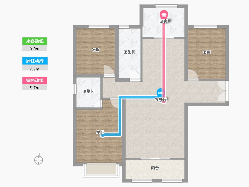 新疆维吾尔自治区-伊犁哈萨克自治州-金屋·紫都城-115.60-户型库-动静线