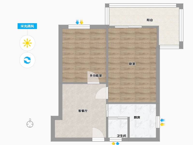 四川省-成都市-三0集团永丰生活区-56.00-户型库-采光通风