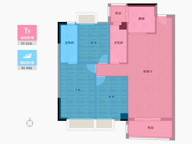 广东省-阳江市-平冈新城-86.89-户型库-动静分区