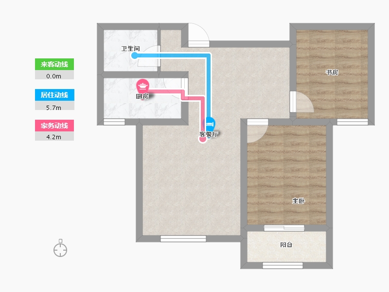 河北省-邢台市-瀚业紫御澜湾-59.05-户型库-动静线