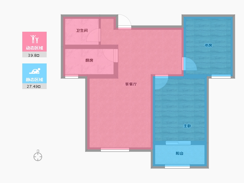 河北省-邢台市-瀚业紫御澜湾-59.05-户型库-动静分区