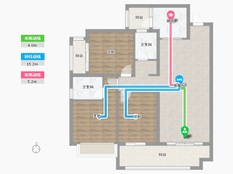 湖南省-郴州市-中铁岭南府-101.20-户型库-动静线