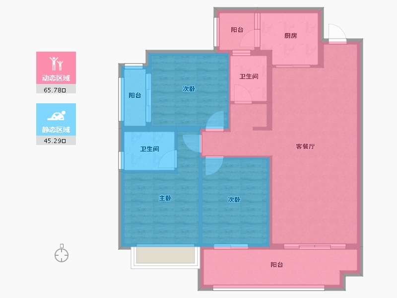 湖南省-郴州市-中铁岭南府-101.20-户型库-动静分区