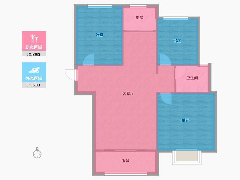 山东省-烟台市-中高凤凰城-80.29-户型库-动静分区