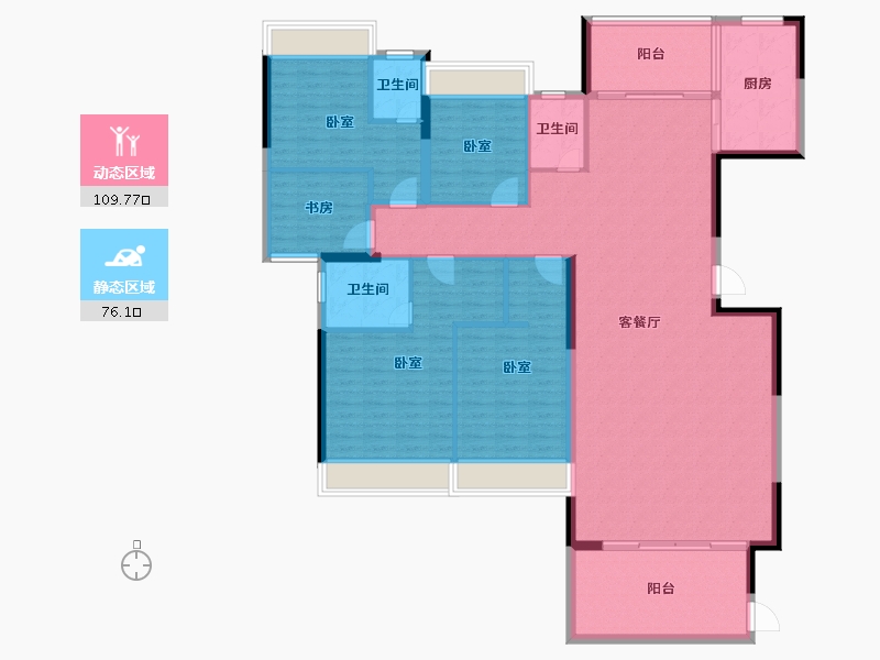 广东省-揭阳市-帝景城-170.53-户型库-动静分区