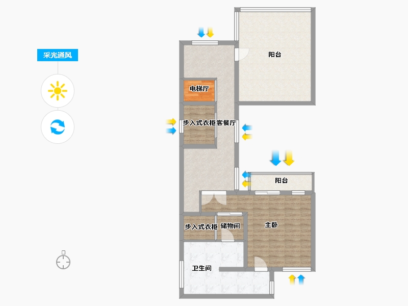 广东省-深圳市-万科第五园-90.00-户型库-采光通风