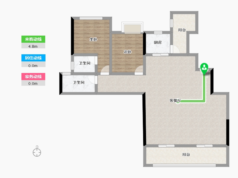 湖南省-长沙市-中信城开·东宸上品-113.15-户型库-动静线