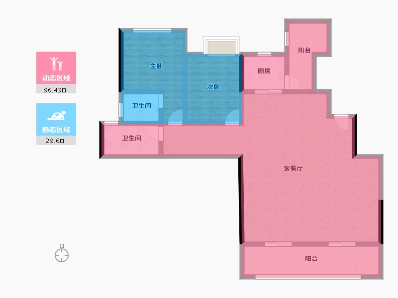 湖南省-长沙市-中信城开·东宸上品-113.15-户型库-动静分区