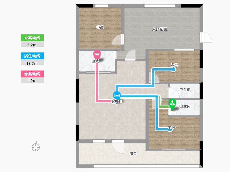 辽宁省-盘锦市-天力水榭春城-101.40-户型库-动静线