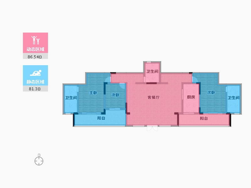 重庆-重庆市-花滩国际新城世纪华府-150.18-户型库-动静分区