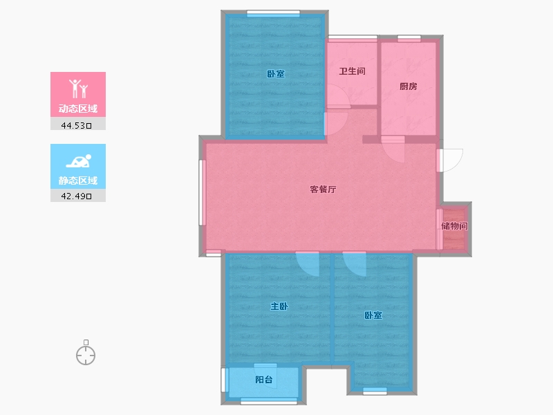 北京-北京市-金地朗悦朗园-80.00-户型库-动静分区