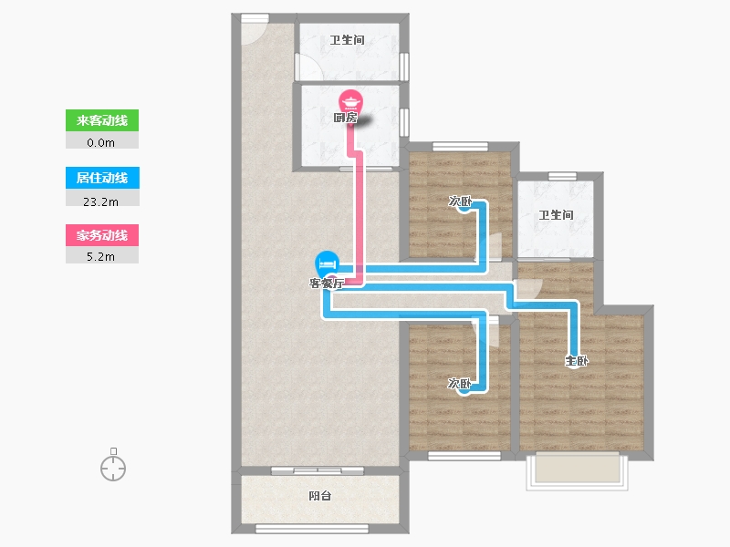 河北省-邢台市-邢台天山九峯-101.60-户型库-动静线