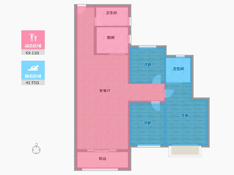 河北省-邢台市-邢台天山九峯-101.60-户型库-动静分区