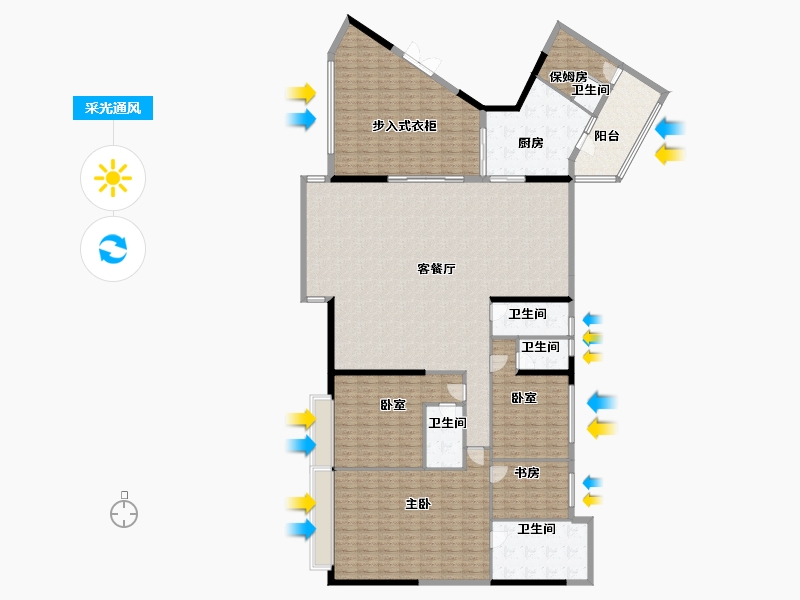 广东省-广州市-博雅首府-270.08-户型库-采光通风