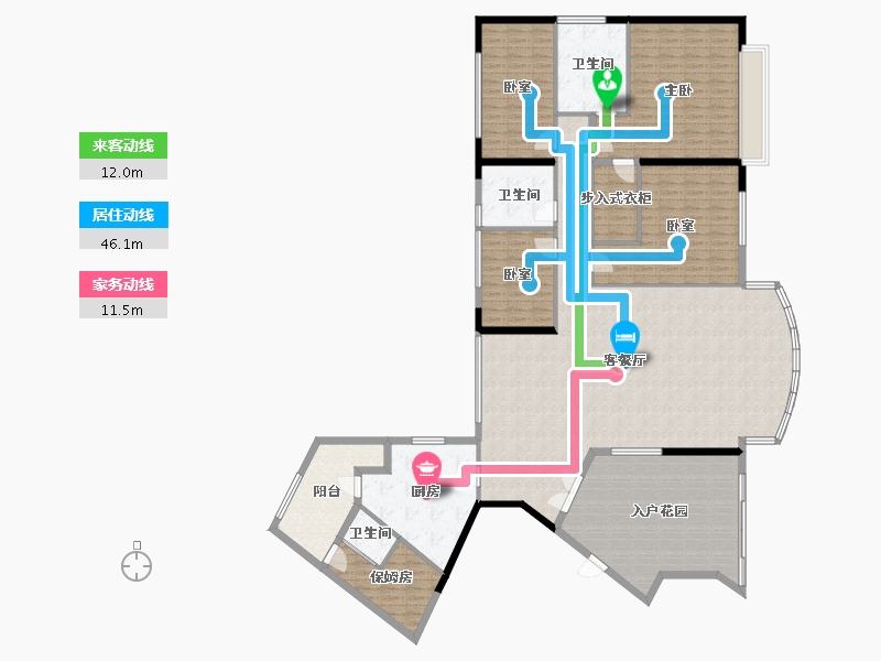 广东省-广州市-博雅首府-222.40-户型库-动静线