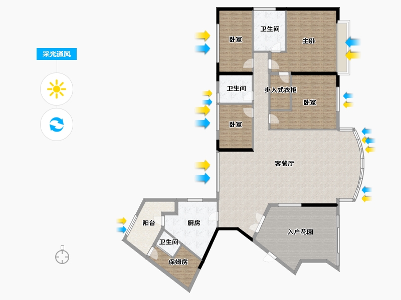 广东省-广州市-博雅首府-222.40-户型库-采光通风