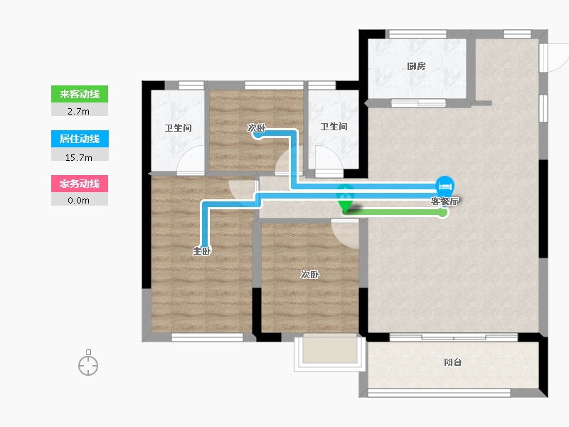 福建省-福州市-中海晋安湖叁号院-84.58-户型库-动静线