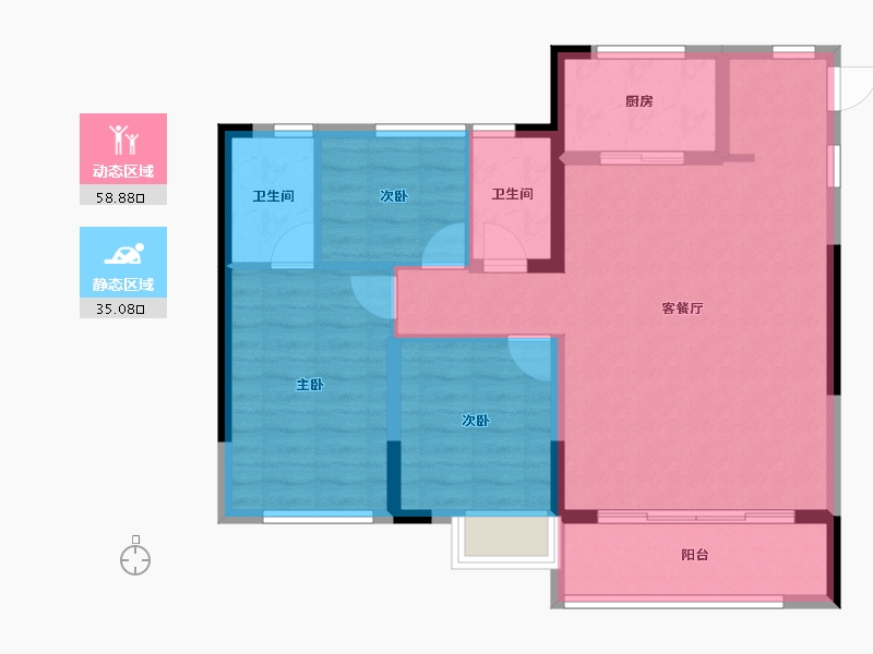 福建省-福州市-中海晋安湖叁号院-84.58-户型库-动静分区