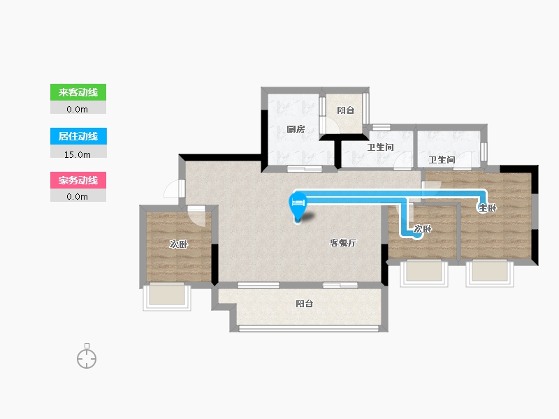 重庆-重庆市-寻光沙磁-77.29-户型库-动静线