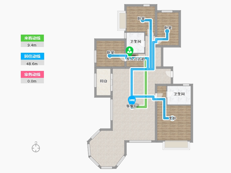 山西省-大同市-阳泉新澳城-140.20-户型库-动静线