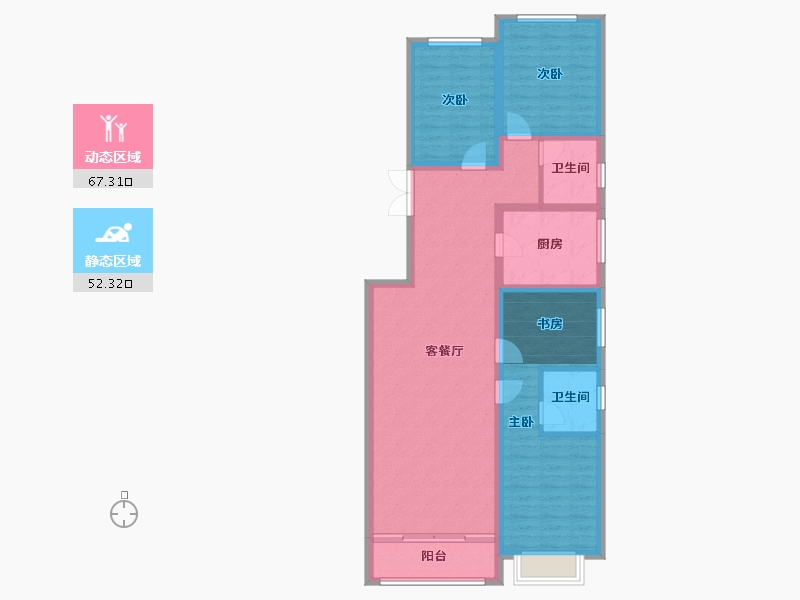 河北省-石家庄市-和誉府-107.64-户型库-动静分区