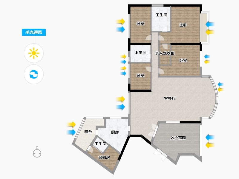 广东省-广州市-博雅首府-159.01-户型库-采光通风